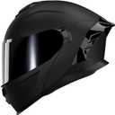 Motorcycle Helmet,Motorcycle Dual Visor Flip up Modular Full Face Helmet JR-815,DOT Approved Motorbike Helmet with Black Visor for Adults Men Women(L,Matte Black )