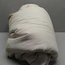 Bedsure Comforter Twin Size - Cotton Fabric with Microfiber Inner Fill, Linen Color
