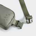 Unisex Mini  , Adjustable Strap Nylon Cross Body Sling Bag for Workout, Running, Traveling, Hiking. (Two Way Plastic Zipper, Grey Sage)