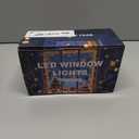 Rechargeable Stars Christmas Window Lights, IP65 Waterproof 90 LEDs 54 Stars Hanging Curtain Lights with 3 Timer Modes, Warm White Christmas Star Decoration for Indoor Outdoor Xmas Home Party Decor