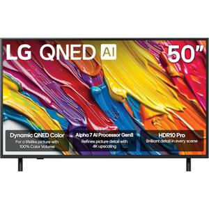 LG 50-Inch Class QNED AI 4K QNED82A Series Smart TV w/AI Sound, HDR10, 4K Super Upscaling, Filmmaker Mode, Wow Orchestra, Alexa Built-in (50QNED82AUA, 2025)