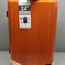 Coolife Luggage Suitcase PC+ABS with TSA Lock Spinner Carry on Hardshell Lightweight 20in 24in 28in(orange, S(20in_carry on))
