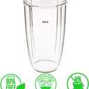 Tanzfrosch 32oz Cup and Extractor Blade Replacement Parts Blender Accessories Compatible with Nutribullet 600W/900W Models (4 Packs)