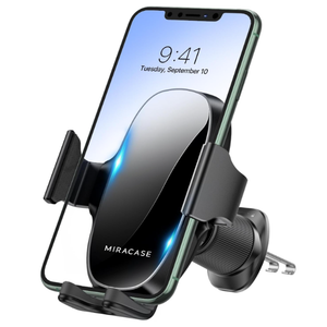 Miracase Phone Holders for Your Car with Metal Hook Clip, Air Vent Cell Phone Car Mount, Hands Free Universal Automobile Cradle Fit for iPhone Android and All Smartphones, Classic Black
