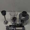 Mueller Multistick 800W 4-in-1 Immersion Blender Handheld, 12 Speed Hand Mixer - Turbo Boost, Heaviest Duty Copper Motor, Titanium Blades Hand Blender, Milk Frother Wand, Whisk, Beaker, Chopper, Grey