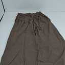 ODODOS Women's Wide Leg Pants with Pockets Crinkle Comfy High Waist Pull-On Lounge Casual Pants L