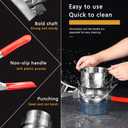 Stainless Steel Vegetable Squeezer, Upgrade Non-Slip Red Silicone Handle,Filling Pancakes,etc. (Upgrade 40oz)
