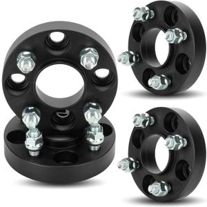 TadaMark 4x100 & 4x101.6 1in Hubcentric Wheel Spacers, Forged 4 Lug Adapters, Fit for Golf Cart EZ GO Club Car, 62mm Bore with 1/2" x 20 Studs 4pcs