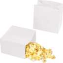 Small White Paper Bags for Snacks,50 Pack,Greaseproof Kraft Paper Bags,Recyclable,and Biodegradable,Mini Paper Wrappers For Popcorn,Cookies,Fries,Crafts,Gift Wrapping in Bulk (50Pack White)