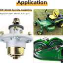 2 Pack AM144608 Spindle Assembly Kit Replace John Deere Spindle Assembly AM144608 John Deere AM144608 Spindle for John Deere S240, X350, X380, Z335E, Z355E, Z375R, Z525E ZTrak Mowers