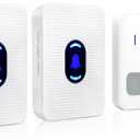 55 Pieces of 16 Hexuan Music doorbells 300M Range Intelligent LED doorbell Buttons receivers (As shown, Onecolor)