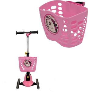 YL TRD Universal Scooter Basket Kids Bike Basket Handlebar Basket for Boys & Girls (Pink)
