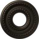 Ekena Millwork 10"OD x 3 1/2"ID x 3/4"P Cole Thermoformed PVC Ceiling Medallion (Fits Canopies up to 4 1/4"), Metallic Black Night