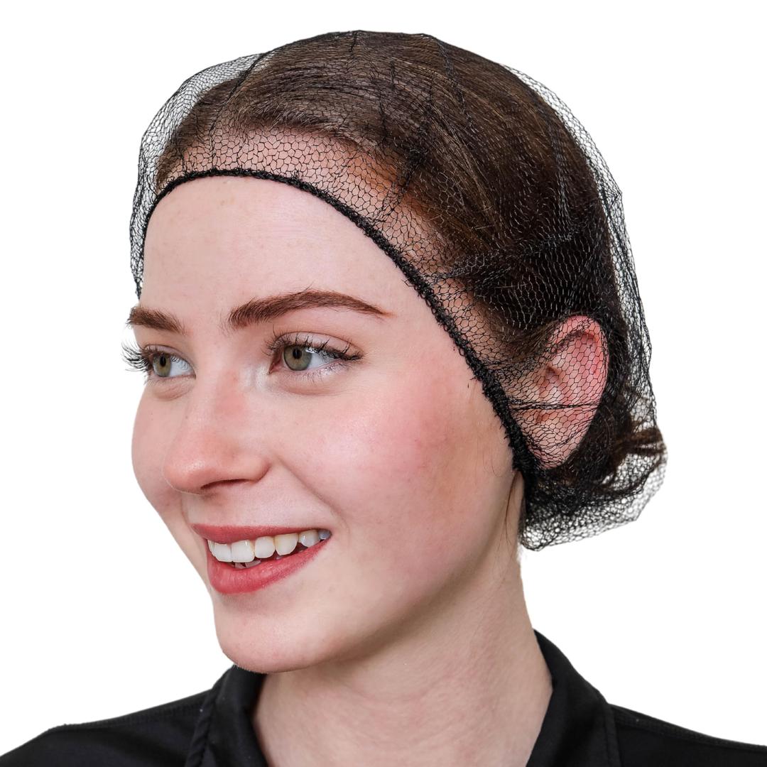 Disposable Honeycomb Nylon Hair Nets | Breathable | 1,000 Count [BLACK | BLUE | BROWN | WHITE |18”|21”|24”|28”]