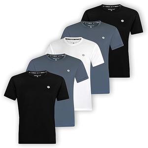 BROOKLYN + JAX Men’s Dry-fit Moisture Wicking Active Crew Neck T-Shirt Pack Of 5, Medium
