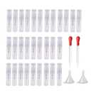 150 Pcs Mini 2ML Atomizer Plastic Bottle Spray Refillable Perfume Empty Sample Bottle With 2 pcs Mini Plastic Funnels and 2 pcs Glass Droppers for Travel Party Portable Makeup Tool