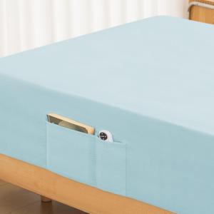 Twin Fitted Sheet Only - Premium 1800 Super Soft & Cozy Microfiber, Wrinkle, Fade, Shrinkage Resistant Deep Pocket Twin Size Fitted Bottom Sheet, Light Blue