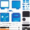 IPS Ready Upgraded eXtremeRate Clear Blue Custom Replacement Housing Shell for Gameboy Advance SP GBA SP – Compatible with Both IPS & Standard LCD – Console & Screen NOT Included
