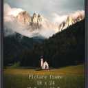 Giftgarden 18x24 Poster Picture Frame Black, Textured Aluminum 18 x 24 Frame for Wall Display, Single