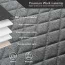 West Llama Linen Car Seat Covers, Bottom Seat Covers for Cars Include 1 Pair Front Driver Seat Pad Mat and 1 Rear Bench Cover Universal Fits 90% Vehicles, SUVs, Cars, Sedans (3Piece-Gray)