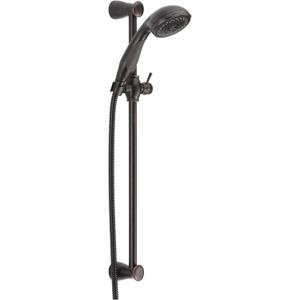 Delta Faucet 3-Spray Touch-Clean Wall-Mount Slide Bar Hand Held Shower with Hose, Venetian Bronze 57014-RB
