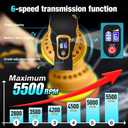 Cordless Buffer Polisher 6 inch with 2Pcs 2.0Ah Rechargeable Batteries Compatible with Makita,and 1 Adapter Charger, 6 variable speed 5500RPM cordless sander, for Car Detailing/Polishing