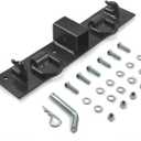 Tractor Bucket Hooks Bolt on Hooks 2 Receiver, G70 Grade Grab Hooks, Forged D Rings, Tow Hook Bolts for Universal Tractor Buckets (Black 1.5 Bolt)