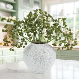 Faux Berry Stems Artificial Dusty Sedum Berry Stems Picks Branches Faux Spray for DIY Holiday Farmhouse Home Mantel Harvest Decorations(3 Pcs,Green,16 Inch)