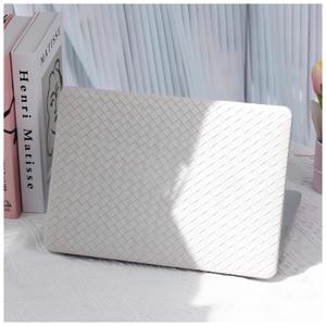 for MacBook Air 13.6 inch Case 2022-2026 M5 M4 A3449 A3240 M3 A3113 M2 A2681,Protective Leather Woven Textured Cases&Keyboard Cover for Mac Air 13 M5 Sturdy, Boho White
