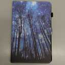 Universal 9.6-10.5 inch Tablet Case, Techcircle PU Leather Folio Stand Magnetic Book Cover with Card/Pen Holder, for Sumsung/Lenovo Tab/Asus/iPad 9.7/Fire HD 10 & More 10 Inch, Blue Light Forest