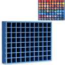 80 Grids Paint Organizer Storage Rack, Wall-mountable Craft Paints Holder, Paint Bottle Organizer Rack Stand for 2 oz Acrylic Craft Paints, Blue