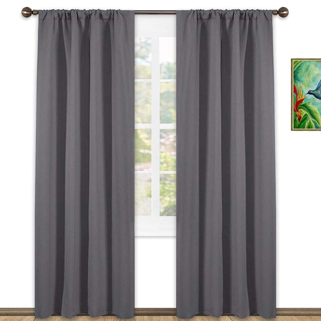 Blackout Curtain (Pack of 2 Piece) Thermal Insulated Draperies Energy Saving  42x82 Inch
