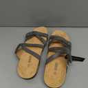 Rihero Arch Support Sandals Women's Orthopedic Comfortable Casual Orthotic Slide Sandals with Adjustable Strap for Summer Walking Grey Size 9