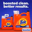 Tide Liquid Laundry Detergent, Original Scent, 125 fl oz, 100 Loads, Boosted Clean Even in Cold Water with Concentrated Washing Soap