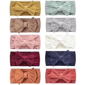 Niceye Baby Girls Headbands with Bows Handmade Hair Accessories Stretchy Hairbands for Newborn Infant Toddler