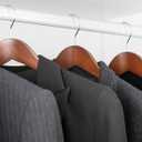 StorageWorks Wooden Hangers 6 Pack, Extra Wide Shoulder Wood Coat Hanger for Coats, Shirts, Jackets, Pants, Suits, Light Walnut Color