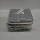 Cube Storage Baskets 6 Pack, 11x11 inch Foldable Cube Storage Bins with Leather Handles for Shelf Closet Nursery Toys (White/ Gray)