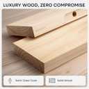 Homeforia 30 Inch Floating Shelves, High-End Solid Pine Wood, Set of 2