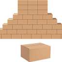 EdenseeLake 40 Pack 8x6x4 inches Shipping Boxes Small Cardboard Boxes for Packing, Moving, Mailing, Brown