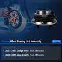 Autoround Pair 513270 Front Wheel Hub and Bearing Assembly Compatible with Jeep Liberty 2008-2012, Dodge Nitro 2007-2011, 5 Lug w/ABS