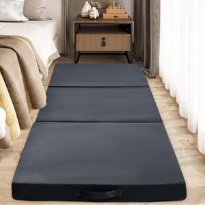 Floor Lounger Pillow,Foldable Soft Memory Foam Floor Pillow Portable 3-Piece Folding Pillow with Handle,Suit for Meditation,Playing,Yoga,Reading,Sleeping(Dark Gray), 74"L x 27.2"W x 3.5"Th