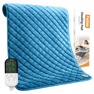 Electric Heating Pad for Pain Relief  35"x20" King Size, Moist & Dry Heat, Soft Velvet, Machine Washable, Adjustable Temperature, Auto ShutOff, Ideal for Back, Neck, Shoulder & Menstrual Cramps