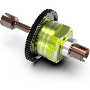 CROBOLL R11139 Upgraded Aluminum Central Differential with 65T CNC Gear & S2 Alloy Steel Cup for RC Car, Spare Parts RC Truck for RZ001 and XTS-F10