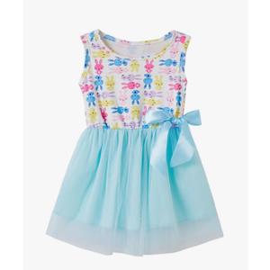 Girls Sleeveless Dress Toddler Bunny Tutu Sundress Casual Party Dresses, Set of 2,  Size(100,120)