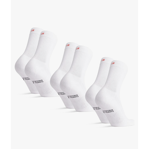 DANISH ENDURANCE Athletic Tennis Socks for Women & Men, Performance Socks, Crew Length, Breathable, 3 or 6-Packs, L