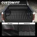 LASFIT 5.7FT Truck Bed Mat for Ram 1500/1500 RHO 2019-2026 & RAM 1500 New Body 2019-2024 Short Bed (5FT7 / 67.4inches) Not for Rambox, All Weather Custom Fit Truck Cargo Bed Liner, Black
