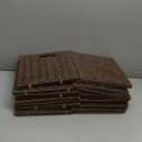 Panelee 6 Pack Wicker Storage Baskets Foldable Wicker Baskets Hand-woven Willow Rope 11x11x11 Inch Square Cube Storage Bins Organizer for Shelves Organizing Decor Laundry Pantry(Brown)