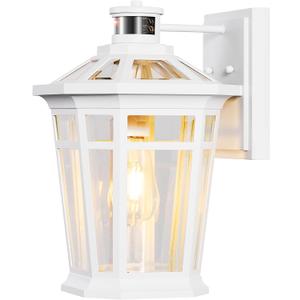 VIANIS White Large Adjustable Sensitivity Motion Sensor Outdoor Lights, Large 1-Pack