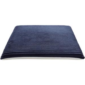 Square Non Slip Chair Cushions Corduroy Memory Foam Chair Cushion Kitchen Chair Pads Washable Ergonomic Seat Pad for Office, Home, Car (Navy Blue, 15" X 15")