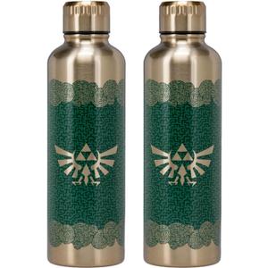 Paladone Tears of The Kingdom Official Licensed Zelda Metal Water Bottle, Gamer Fan Decor and Gift, Gaming Desk Accessory for All Ages, Collectors Drinkware, 2 Packs